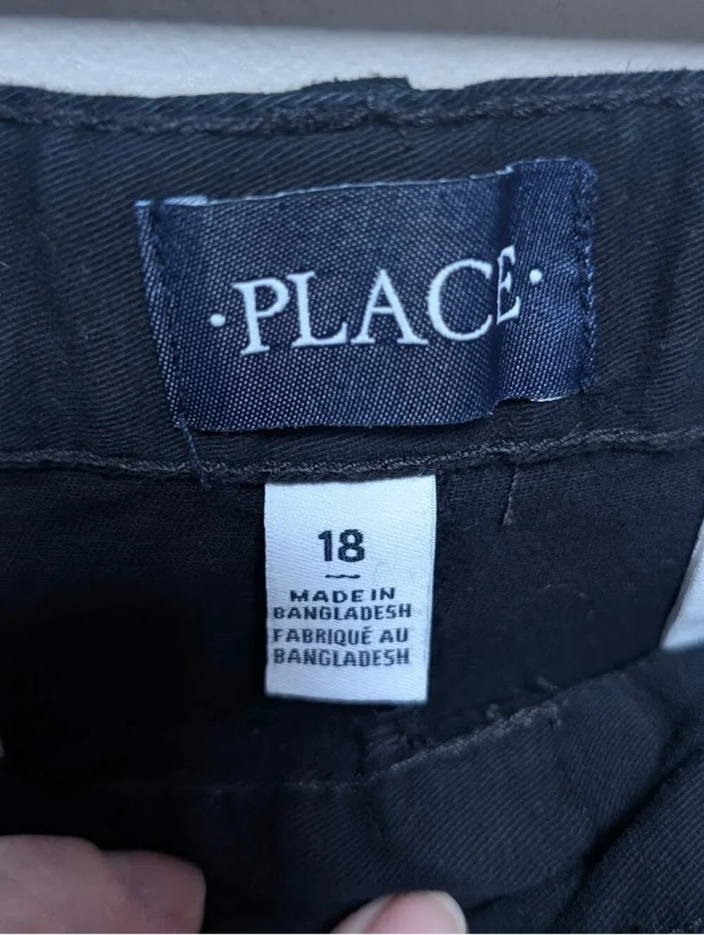 The Children's Place Boys' Black Adjustable Waist Skinny Pants Size 18